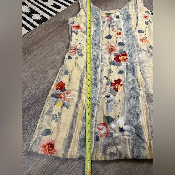 Jams World Antique Flowers on White Sleeveless Dress Vintage Small - Picture 10 of 11